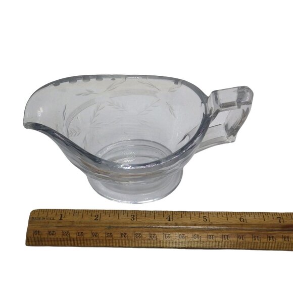 Creamer Clear Cut Glass Leaves Crystal - Picture 5 of 9